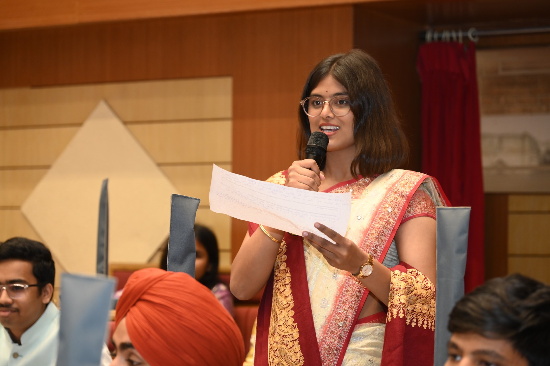 PU’s Student Honoured with Sushma Swaraj Award at National Youth Parliament 2025